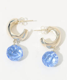 AGMES ガラスフープピアス