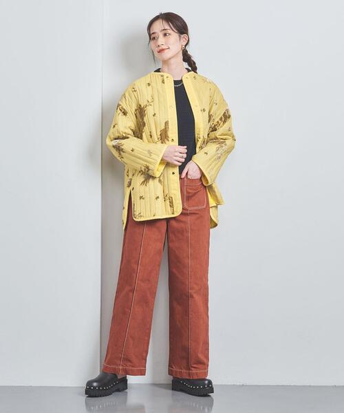 UNITED ARROWS / PONTOGLIO キルティングコート/36/シルク/YLW UNITED ARROWS（ユナイテッドアローズ）の「PONTOGLIO キルティング