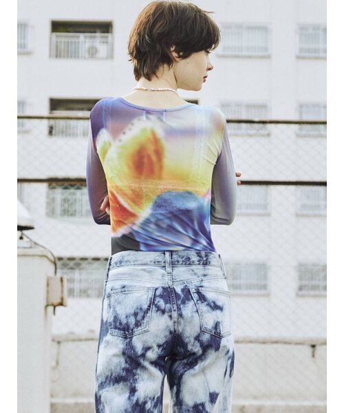 jouetie(ジュエティ)の「ネガシアーフィットトップス(Tシャツ/カットソー・レディース・ピンク/ブラック/パープル・MEDIUM)」の22枚目の写真
