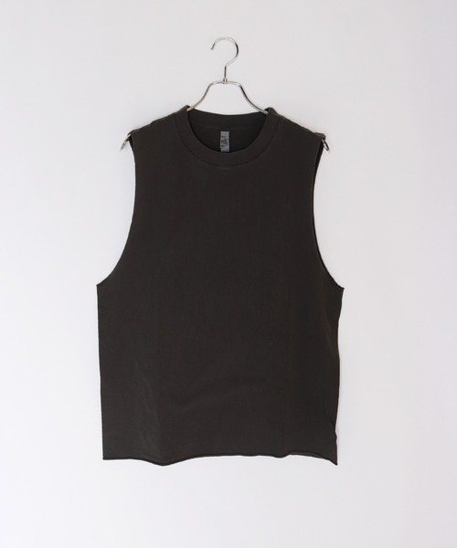 LOS ANGELES APPAREL（ロサンゼルスアパレル）の「Los Angeles Apparel ノースリーブTシャツ（タンクトップ・メンズ・ホワイト/ブラック・L/M/XL/S）」の5枚目の写真