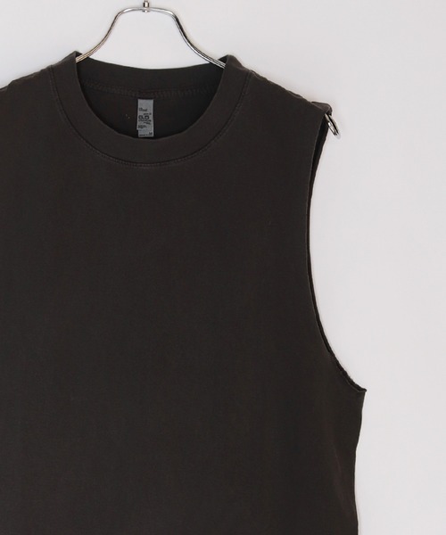 LOS ANGELES APPAREL（ロサンゼルスアパレル）の「Los Angeles Apparel ノースリーブTシャツ（タンクトップ・メンズ・ホワイト/ブラック・L/M/XL/S）」の4枚目の写真