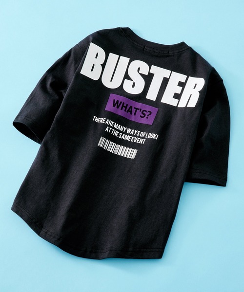 SHISKY（シスキー）の「SHISKY / シスキー 柄込み ラウンドヘム カットソー キッズ 7分袖（Tシャツ/カットソー・キッズ・ブラック系/グレー系/ベージュ系/チャコール/サックスブルー/オレンジ系/ダークグリーン/オフホワイト/ホワイト系2/ホワイト系1/ダークグリーン系/ホワイト系/ベージュ/オレンジ/ブラック/ネイビー・140/120/130/110/160/150）」の7枚目の写真