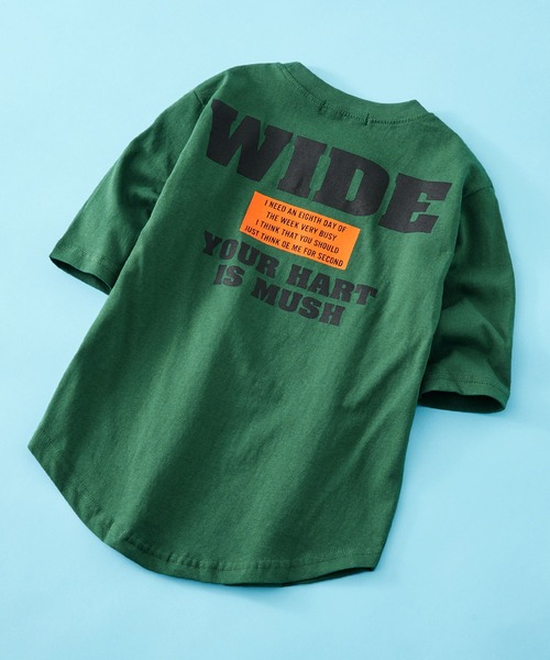 SHISKY（シスキー）の「SHISKY / シスキー 柄込み ラウンドヘム カットソー キッズ 7分袖（Tシャツ/カットソー・キッズ・ブラック系/グレー系/ベージュ系/チャコール/サックスブルー/オレンジ系/ダークグリーン/オフホワイト/ホワイト系2/ホワイト系1/ダークグリーン系/ホワイト系/ベージュ/オレンジ/ブラック/ネイビー・140/120/130/110/160/150）」の12枚目の写真