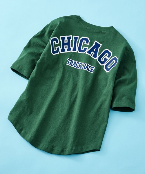 SHISKY（シスキー）の「SHISKY / シスキー 柄込み ラウンドヘム カットソー キッズ 7分袖（Tシャツ/カットソー・キッズ・ブラック系/グレー系/ベージュ系/チャコール/サックスブルー/オレンジ系/ダークグリーン/オフホワイト/ホワイト系2/ホワイト系1/ダークグリーン系/ホワイト系/ベージュ/オレンジ/ブラック/ネイビー・140/120/130/110/160/150）」の11枚目の写真