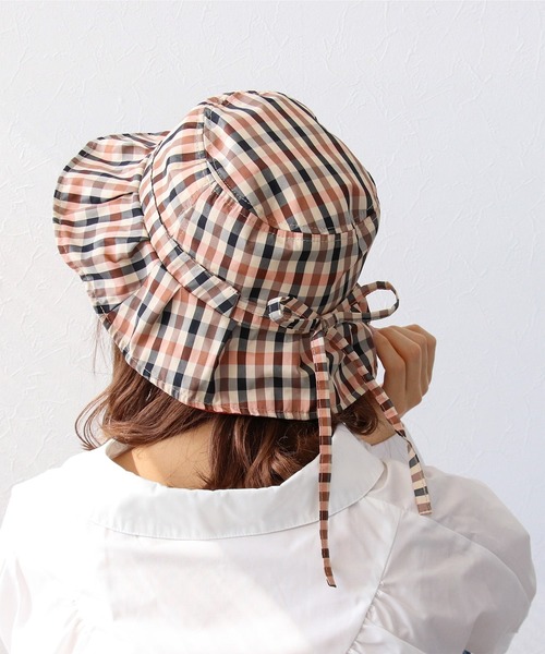 Three Four Time（ｽﾘｰﾌｫｰﾀｲﾑ）の「リボンハット（ハット・レディース・ブラック/ブラウン/オレンジ/グリーン/サックスブルー・FREE）」の3枚目の写真