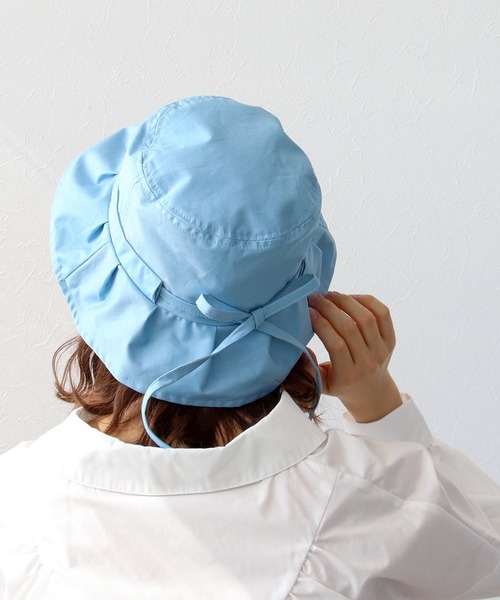 Three Four Time（ｽﾘｰﾌｫｰﾀｲﾑ）の「リボンハット（ハット・レディース・ブラック/ブラウン/オレンジ/グリーン/サックスブルー・FREE）」の5枚目の写真