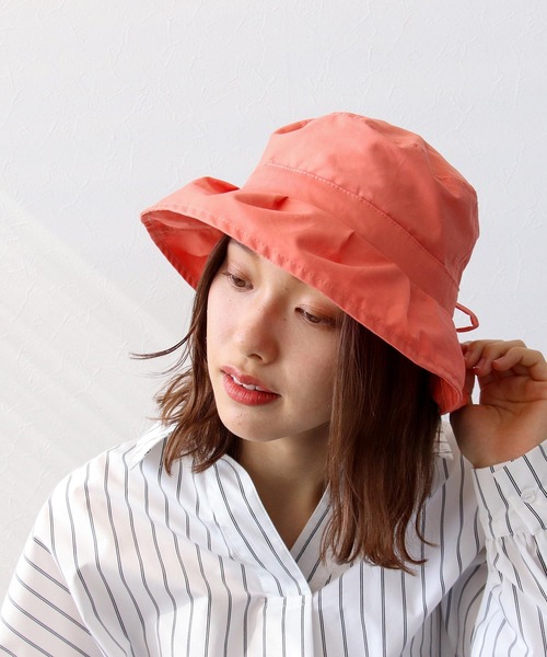 Three Four Time（ｽﾘｰﾌｫｰﾀｲﾑ）の「リボンハット（ハット・レディース・ブラック/ブラウン/オレンジ/グリーン/サックスブルー・FREE）」の8枚目の写真