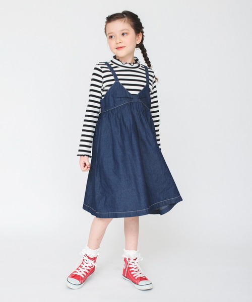 BRANSHES（ブランシェス）の「2WAYジャンパースカート（ジャンパースカート・キッズ・ラベンダー/ネイビー・130/140/110/150/120）」の2枚目の写真