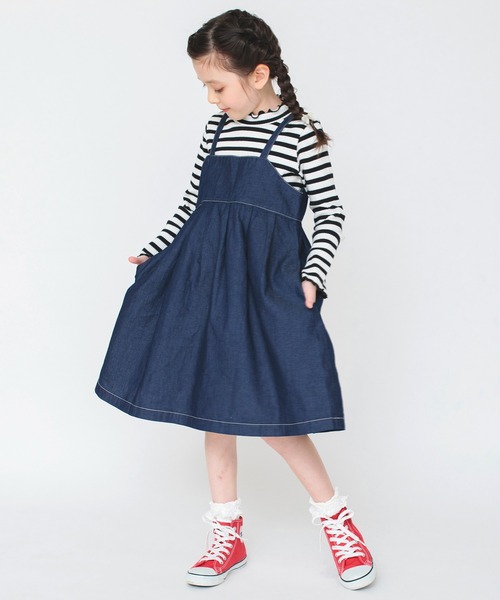 BRANSHES（ブランシェス）の「2WAYジャンパースカート（ジャンパースカート・キッズ・ラベンダー/ネイビー・130/140/110/150/120）」の20枚目の写真