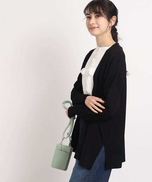 DRESKIP(ドレスキップ)の「◆【サイドスリットで大人の抜け感】レーヨン ニットカーディガン(カーディガン/ボレロ・レディース・ナチュラル/ブラック/黄緑系/ライトグレー・00)」の17枚目の写真