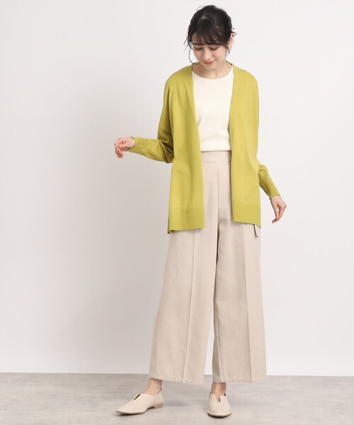 DRESKIP(ドレスキップ)の「◆【サイドスリットで大人の抜け感】レーヨン ニットカーディガン(カーディガン/ボレロ・レディース・ナチュラル/ブラック/黄緑系/ライトグレー・00)」の19枚目の写真