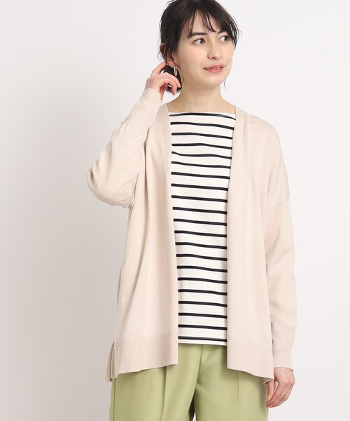 DRESKIP(ドレスキップ)の「◆【サイドスリットで大人の抜け感】レーヨン ニットカーディガン(カーディガン/ボレロ・レディース・ナチュラル/ブラック/黄緑系/ライトグレー・00)」の16枚目の写真