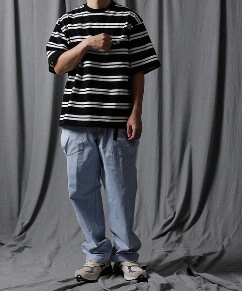 n(n) BY NUMBER (N)INE（エヌエヌバイナンバーナイン）の「FOX MULTI BORDER SS TEE（Tシャツ/カットソー・メンズ・ブラック/グリーン/チャコールグレー・L/M）」の16枚目の写真