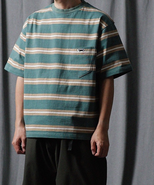 n(n) BY NUMBER (N)INE（エヌエヌバイナンバーナイン）の「FOX MULTI BORDER SS TEE（Tシャツ/カットソー・メンズ・ブラック/グリーン/チャコールグレー・L/M）」の20枚目の写真