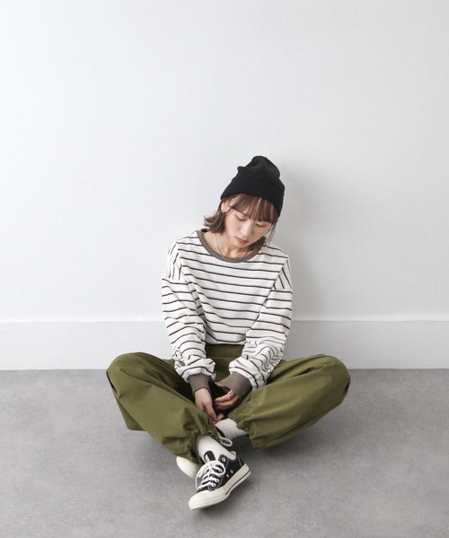 Chillfar(チルファー)の「ドロストパラシュートワイドカーゴパンツ(カーゴパンツ・レディース・カーキ/ホワイト/ブラック/グレイッシュベージュ・FREE)」の21枚目の写真