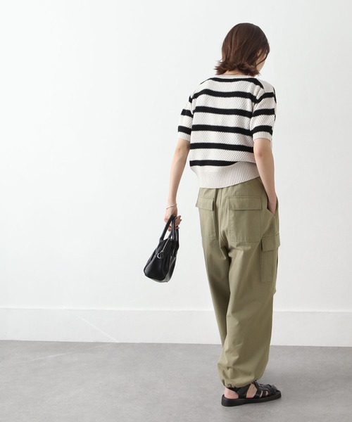 Chillfar(チルファー)の「ドロストパラシュートワイドカーゴパンツ(カーゴパンツ・レディース・カーキ/ホワイト/ブラック/グレイッシュベージュ・FREE)」の8枚目の写真