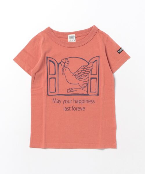 RUGGEDWORKS（ラゲッドワークス）の「サスティナブルデザインTシャツ（Tシャツ/カットソー・キッズ・スカイブルー/パープル/ライトグリーン/ライトイエロー/アッシュブラウン/グレー/ペールイエロー/ダークブルー・130/110/120/140/150）」の3枚目の写真