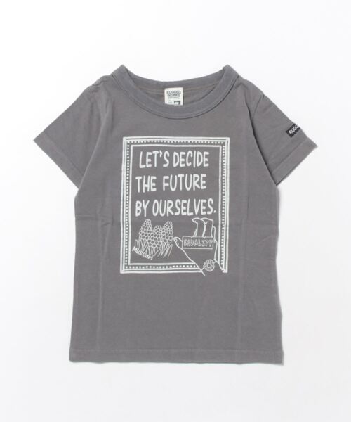 RUGGEDWORKS（ラゲッドワークス）の「サスティナブルデザインTシャツ（Tシャツ/カットソー・キッズ・スカイブルー/パープル/ライトグリーン/ライトイエロー/アッシュブラウン/グレー/ペールイエロー/ダークブルー・130/110/120/140/150）」の2枚目の写真