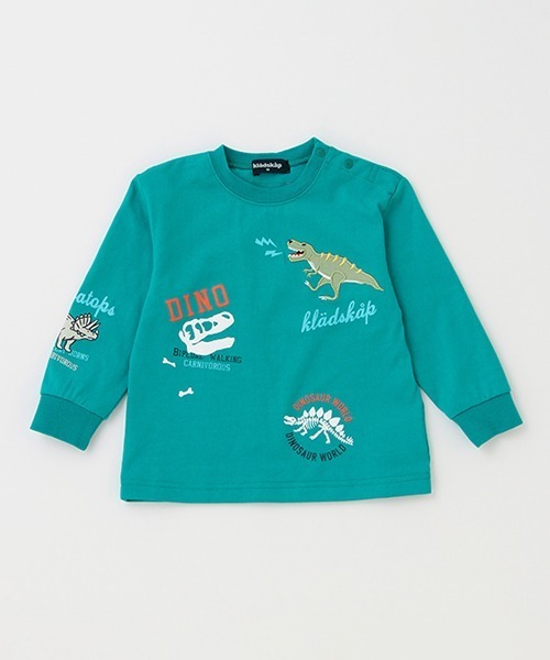 kladskap(クレードスコープ)の「恐竜グラフィック長袖Tシャツ(Tシャツ/カットソー・キッズ・ネイビー/グリーン・120cm/90cm/110cm/100cm/130cm)」の2枚目の写真