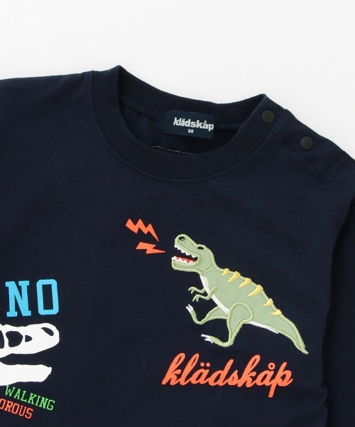 kladskap(クレードスコープ)の「恐竜グラフィック長袖Tシャツ(Tシャツ/カットソー・キッズ・ネイビー/グリーン・120cm/90cm/110cm/100cm/130cm)」の5枚目の写真
