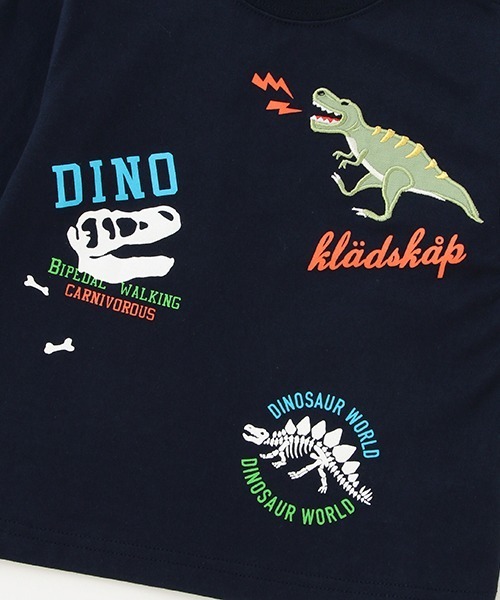kladskap(クレードスコープ)の「恐竜グラフィック長袖Tシャツ(Tシャツ/カットソー・キッズ・ネイビー/グリーン・120cm/90cm/110cm/100cm/130cm)」の6枚目の写真