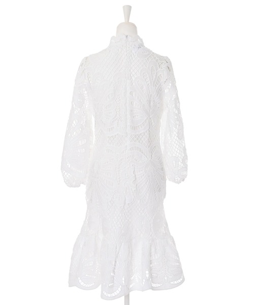 Narcissus(ナルシス)の「【Narcissus】レースメッシュワンピース(ワンピース・レディース・ホワイト/ライム・FREE)」の13枚目の写真