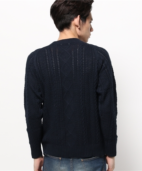 OUTLET（アウトレット）の「【Ciaopanic】アランP/O長袖C/NP/D（ニット/セーター・メンズ・ネイビー・LARGE）」の8枚目の写真