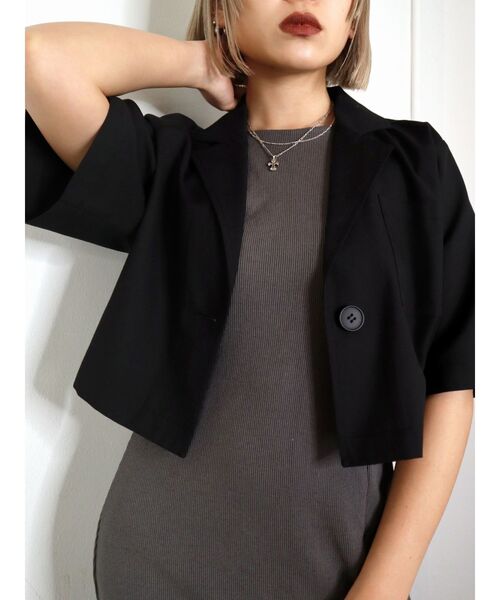 EMODA（エモダ）の「オープンカラーポケットシャツ（シャツ/ブラウス・レディース・ブルー/ブラック/ホワイト・FREE）」の21枚目の写真