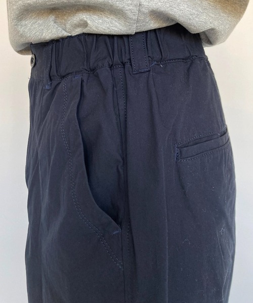 BROOKLYN OVERALL（ブルックリンオーバーオール）の「コンパクトチノワイドパンツ（デニムパンツ・レディース・ネイビー/カーキ・FREE）」の7枚目の写真