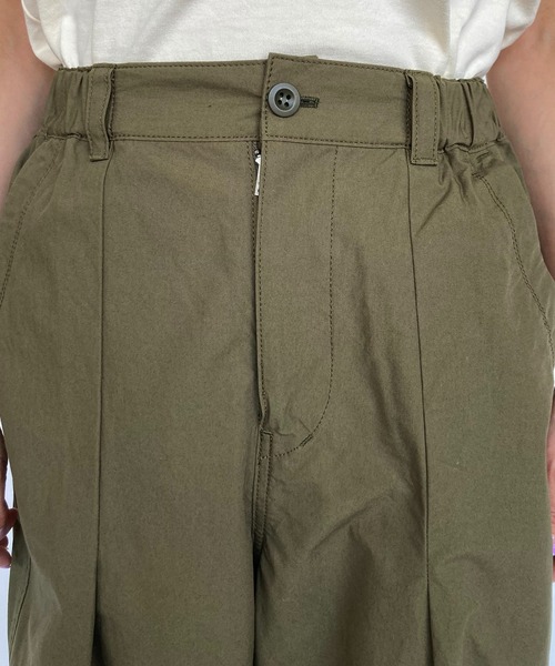 BROOKLYN OVERALL（ブルックリンオーバーオール）の「コンパクトチノワイドパンツ（デニムパンツ・レディース・ネイビー/カーキ・FREE）」の9枚目の写真