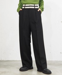 【3サイズ展開/web限定アイテム】センタープレスワイドパンツ