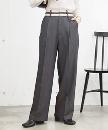 tiptop | 【マーベルトデザイン登場】センタープレスワイドパンツ【3サイズ展開/web限定アイテム】(スラックス)