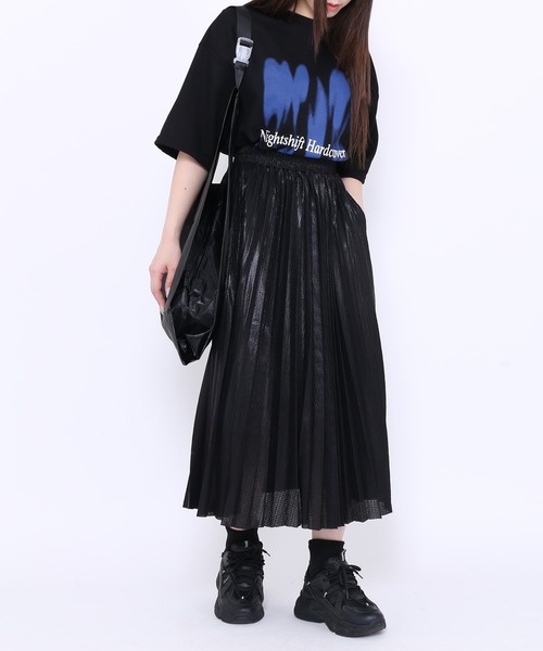 Figments（フィグメンツ）の「メタリックプリーツロングスカート（スカート・レディース・ブラック/シルバー・FREE）」の14枚目の写真