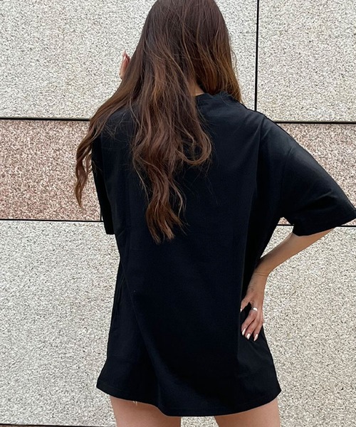 GLAMOROUS JANE(グラマラスジェーン)の「CLASSICエンボスTシャツ(Tシャツ/カットソー・レディース・ホワイト/レッド/ブラック/チャコールグレー/ネイビー/ベージュ/杢グレー・FREE)」の13枚目の写真