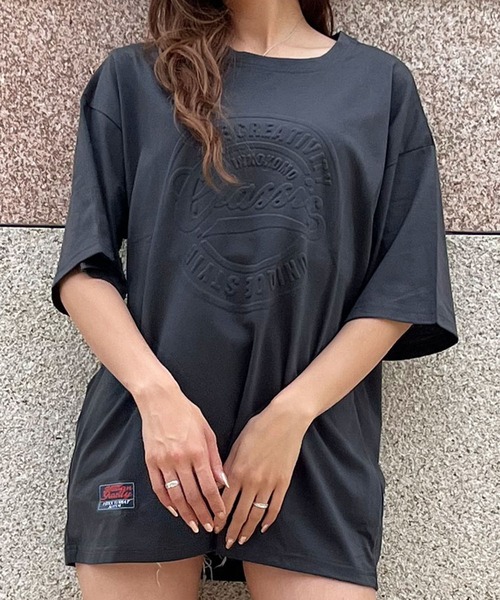 GLAMOROUS JANE(グラマラスジェーン)の「CLASSICエンボスTシャツ(Tシャツ/カットソー・レディース・ホワイト/レッド/ブラック/チャコールグレー/ネイビー/ベージュ/杢グレー・FREE)」の14枚目の写真