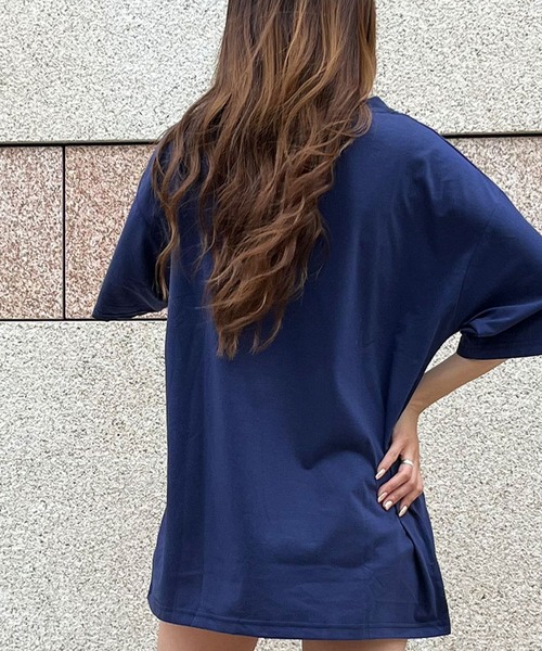 GLAMOROUS JANE(グラマラスジェーン)の「CLASSICエンボスTシャツ(Tシャツ/カットソー・レディース・ホワイト/レッド/ブラック/チャコールグレー/ネイビー/ベージュ/杢グレー・FREE)」の19枚目の写真