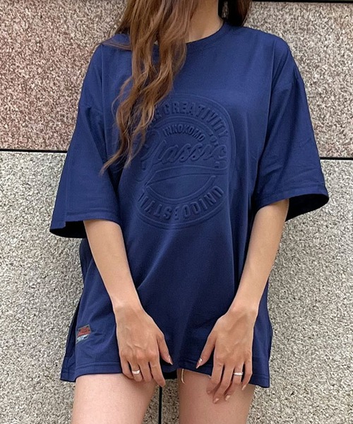 GLAMOROUS JANE(グラマラスジェーン)の「CLASSICエンボスTシャツ(Tシャツ/カットソー・レディース・ホワイト/レッド/ブラック/チャコールグレー/ネイビー/ベージュ/杢グレー・FREE)」の20枚目の写真