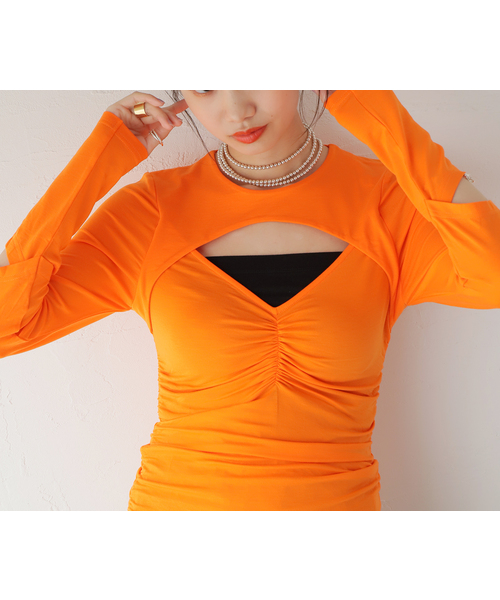 未使用 ドゥロワー 裏毛ヘムフリルブラウス2025SUMMER