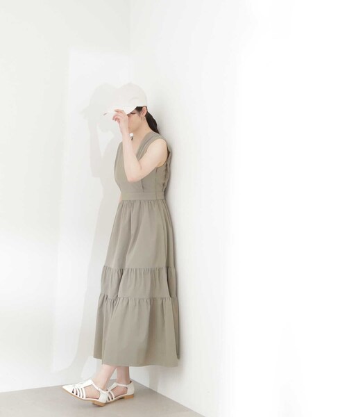 N.(N. Natural Beauty Basic)(エヌエヌナチュラルビューティーベーシック)の「【S Size Line】◆ティアードギャザーワンピース(ワンピース・レディース・ブラック/グレー/クリーム・SMALL/MEDIUM)」の20枚目の写真