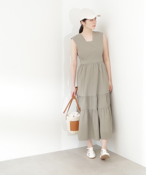 N.(N. Natural Beauty Basic)(エヌエヌナチュラルビューティーベーシック)の「【S Size Line】◆ティアードギャザーワンピース(ワンピース・レディース・ブラック/グレー/クリーム・SMALL/MEDIUM)」の9枚目の写真