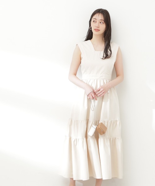 N.(N. Natural Beauty Basic)(エヌエヌナチュラルビューティーベーシック)の「【S Size Line】◆ティアードギャザーワンピース(ワンピース・レディース・ブラック/グレー/クリーム・SMALL/MEDIUM)」の11枚目の写真