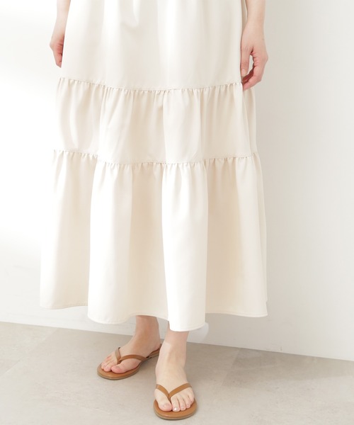 N.(N. Natural Beauty Basic)(エヌエヌナチュラルビューティーベーシック)の「【S Size Line】◆ティアードギャザーワンピース(ワンピース・レディース・ブラック/グレー/クリーム・SMALL/MEDIUM)」の17枚目の写真