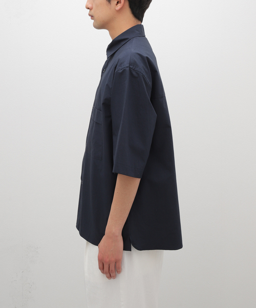 STILL BY HAND（スティルバイハンド）の「【STILL BY HAND / スティルバイハンド】タイプライター S/S シャツ（シャツ/ブラウス・メンズ・ホワイト/ネイビー・46/48）」の9枚目の写真