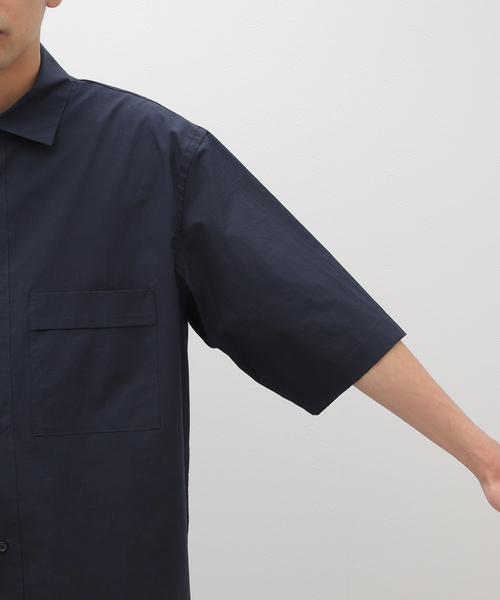 STILL BY HAND（スティルバイハンド）の「【STILL BY HAND / スティルバイハンド】タイプライター S/S シャツ（シャツ/ブラウス・メンズ・ホワイト/ネイビー・46/48）」の7枚目の写真