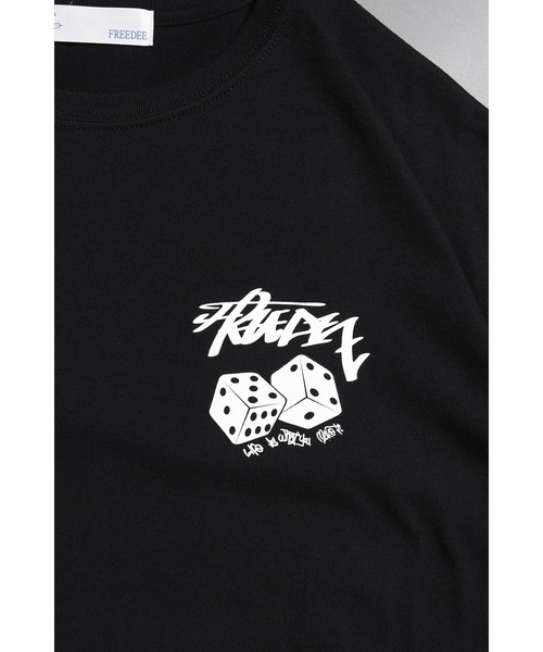 A‘gem 9（エージェムナイン）の「A'GEM/9 × .kom『FREEDEE/フリーディー』ダイスデザイン半袖Tシャツ/ハーフスリーブカットソー（Tシャツ/カットソー・メンズ・ブラック/ライトパープル/ホワイト/ライトブルー・FREE）」の11枚目の写真