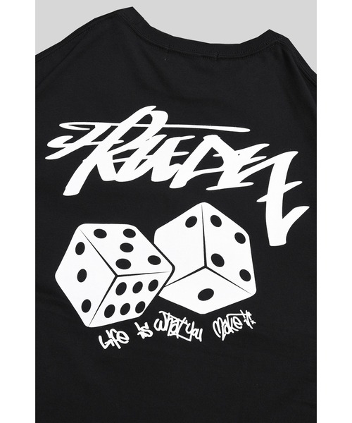 A‘gem 9（エージェムナイン）の「A'GEM/9 × .kom『FREEDEE/フリーディー』ダイスデザイン半袖Tシャツ/ハーフスリーブカットソー（Tシャツ/カットソー・メンズ・ブラック/ライトパープル/ホワイト/ライトブルー・FREE）」の12枚目の写真