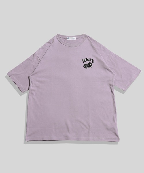 A‘gem 9（エージェムナイン）の「A'GEM/9 × .kom『FREEDEE/フリーディー』ダイスデザイン半袖Tシャツ/ハーフスリーブカットソー（Tシャツ/カットソー・メンズ・ブラック/ライトパープル/ホワイト/ライトブルー・FREE）」の13枚目の写真