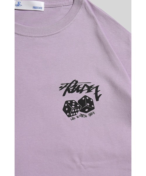 A‘gem 9（エージェムナイン）の「A'GEM/9 × .kom『FREEDEE/フリーディー』ダイスデザイン半袖Tシャツ/ハーフスリーブカットソー（Tシャツ/カットソー・メンズ・ブラック/ライトパープル/ホワイト/ライトブルー・FREE）」の15枚目の写真