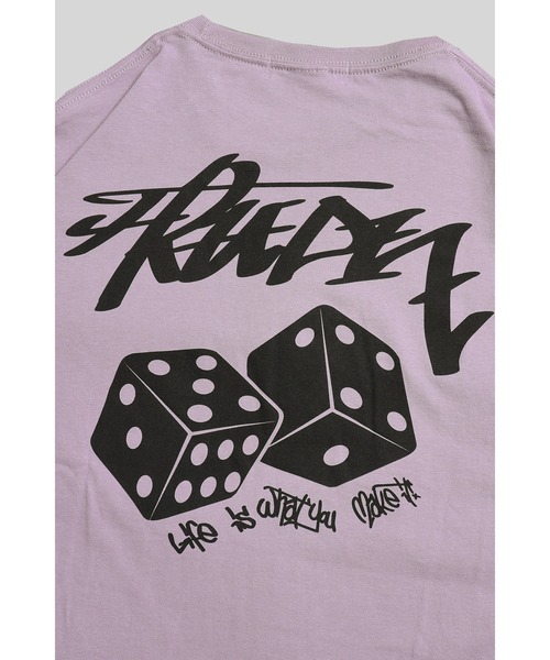 A‘gem 9（エージェムナイン）の「A'GEM/9 × .kom『FREEDEE/フリーディー』ダイスデザイン半袖Tシャツ/ハーフスリーブカットソー（Tシャツ/カットソー・メンズ・ブラック/ライトパープル/ホワイト/ライトブルー・FREE）」の16枚目の写真