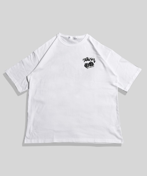 A‘gem 9（エージェムナイン）の「A'GEM/9 × .kom『FREEDEE/フリーディー』ダイスデザイン半袖Tシャツ/ハーフスリーブカットソー（Tシャツ/カットソー・メンズ・ブラック/ライトパープル/ホワイト/ライトブルー・FREE）」の5枚目の写真